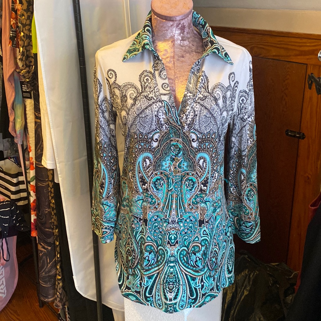 Cache Printed Tunic Top